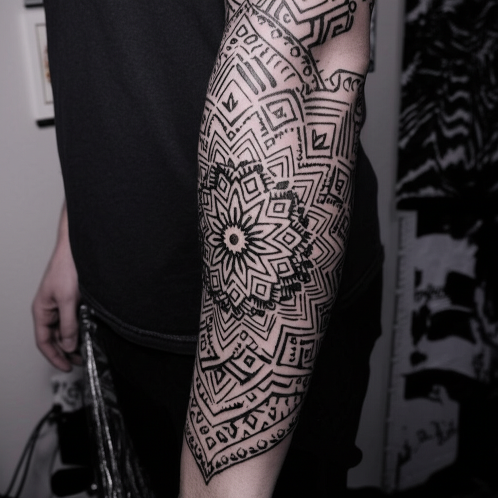 Tatuaje blackwork